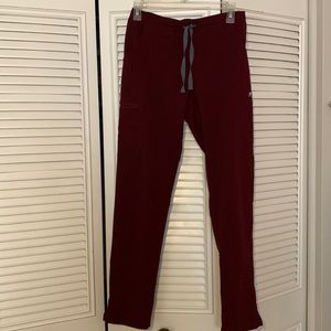 Straight slim maroon figs